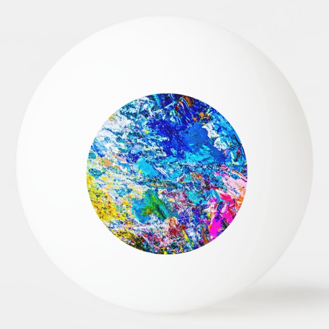 Farbkunst Tischtennisball (Vorderseite)