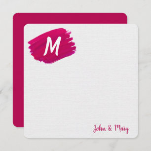 Farblackierung mit Monogramm Karte