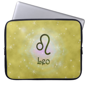 Farbleder Zodiac Astrologisches Zeichen Laptopschutzhülle
