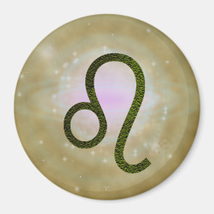 Farbleder Zodiac Astrologisches Zeichen Magnet