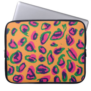Farbleoparden-Illustrationstafel Laptopschutzhülle