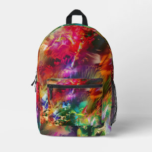 Farblich abstrakt bedruckter rucksack