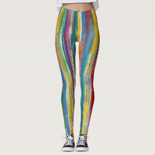 Farblich Abstrakt: Digitale Ölgemälde Leggings
