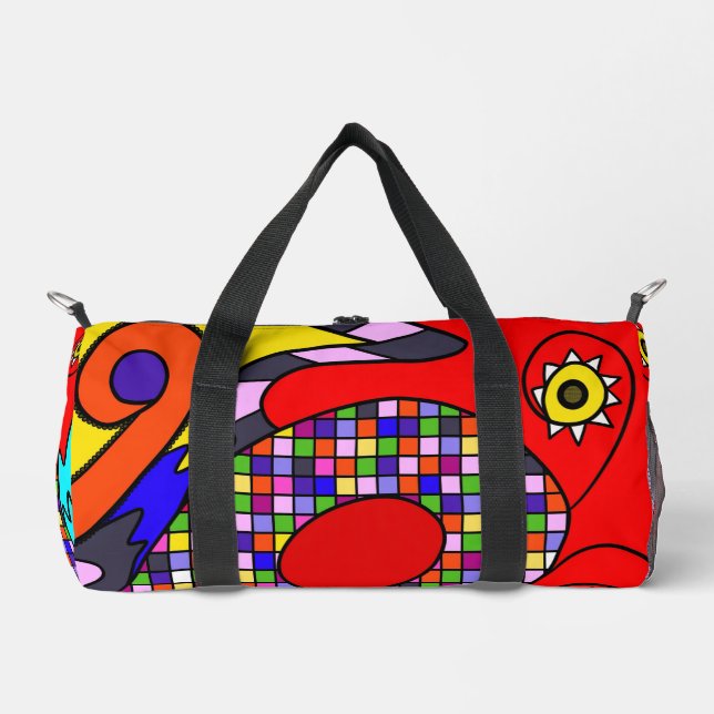 Farblich abstrakt duffle bag (Vorderseite)