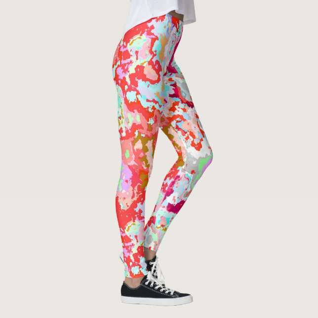 Farblich Abstrakt Leggings (Rechts)