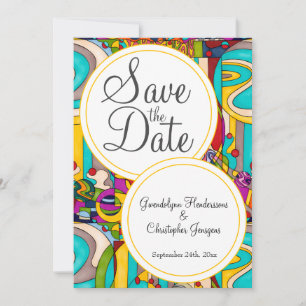 Farblich abstrakt modern Save the Date