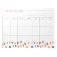 Farblich Abstrakt | Modernes Wochenplaner Notepad