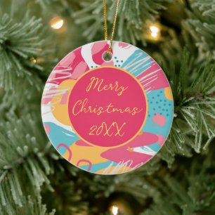 Farblich Abstrakt Personalisiert Keramik Ornament