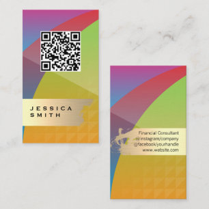 Farblich Abstrakt   QR-Prüfung Visitenkarte