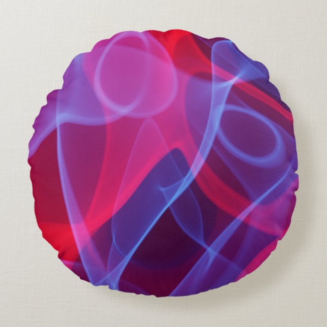 Farblich Abstrakt Rundes Kissen (Vorderseite)