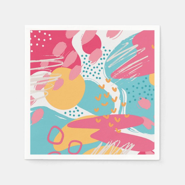 Farblich Abstrakt Serviette (Vorderseite)
