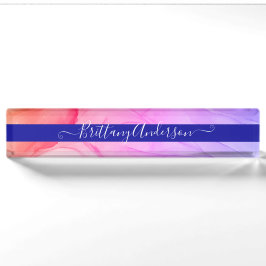 Farblich Abstrakte Tintenflasche Beautiful Custom Namensplakette
