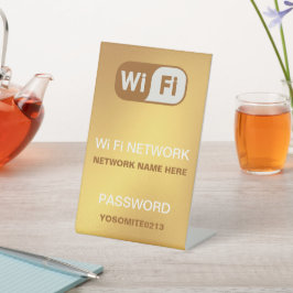 Farblich benutzerdefiniertes WLAN-Netzwerkkennwort Sockelschild