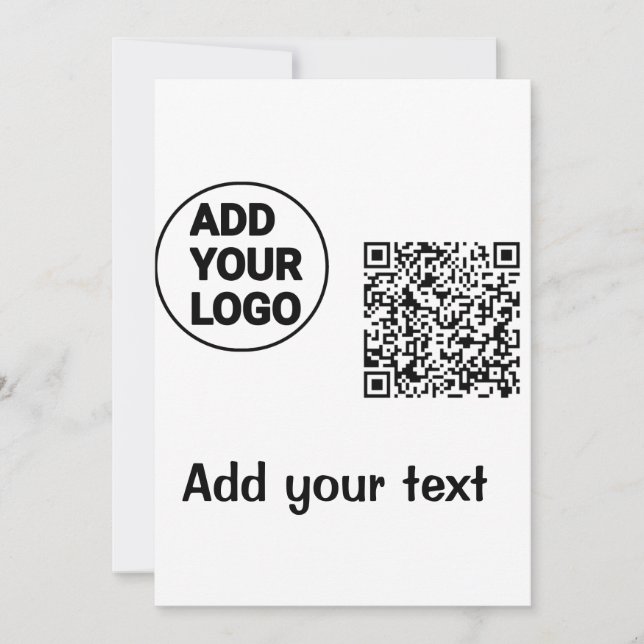 Farblich einfach hinzufügen Ihren Logo-Namen Text  Einladung (Vorderseite)