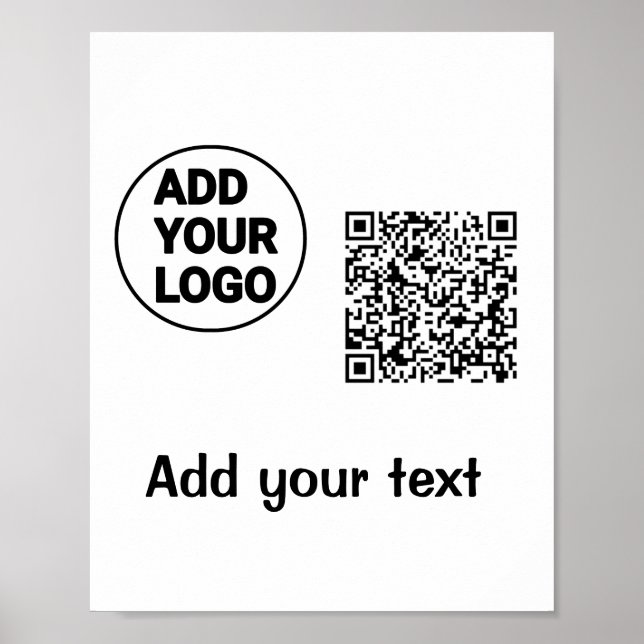 Farblich einfach hinzufügen Ihren Logo-Namen Text  Poster (Vorne)