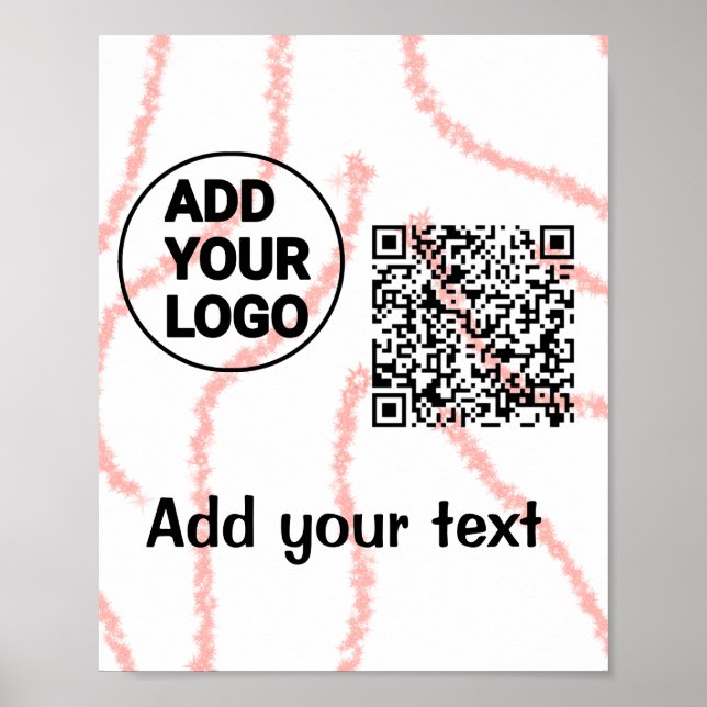 Farblich einfach hinzufügen Ihren Logo-Namen Text  Poster (Vorne)
