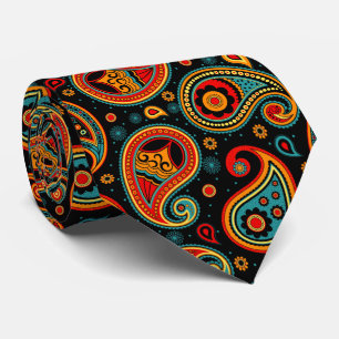 Farblich elegantes Vintages Paisley-Muster Krawatte