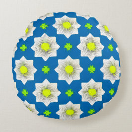 Farblich, geometrisch, cool, modern, trendig rundes kissen