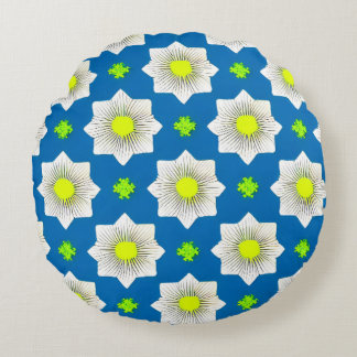 Farblich, geometrisch, cool, modern, trendig rundes kissen