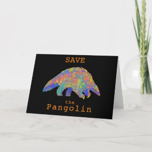 Farblich Gerettet Pangolin-gefährdeter Tieraktivis Karte