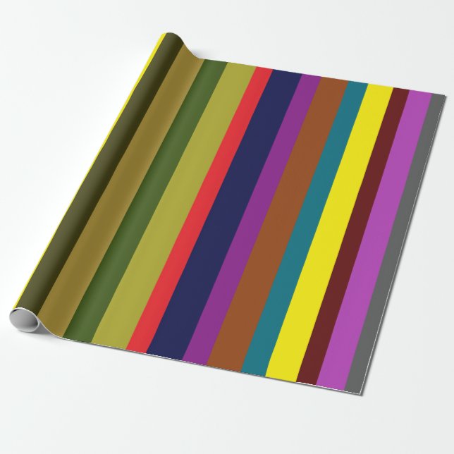 Farblich gestreift geschenkpapier (Ungerollt)