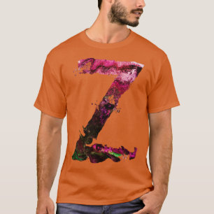 Farblich gestrichene Anfangsbuchstabe Z T-Shirt