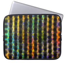 Farblich getragen mit schwarzen Polka-Punkten, gel Laptopschutzhülle