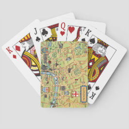Farblich Illustrierte Karte der Londoner Spielkart Spielkarten