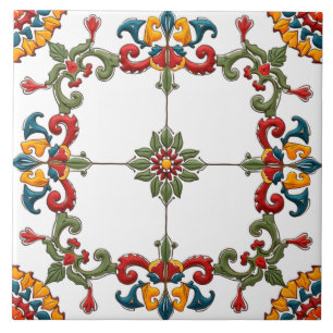 Farblich, mediterran, mosaik, fliese