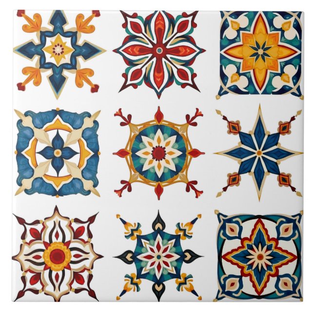 Farblich, mediterran, mosaik, marokkanisch, fliese (Vorderseite)
