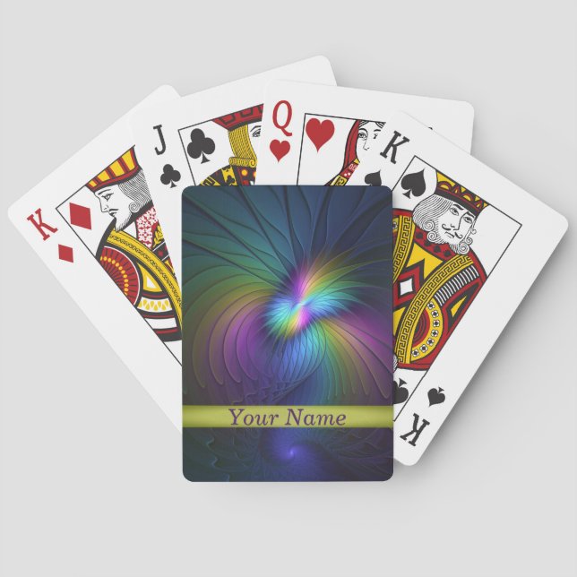 Farblich mit dem Abstrakten, modernen Namen des Fr Spielkarten (Rückseite)