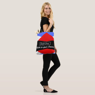 Farblich modern Abstrakt inspirierendes Zitat Tasche