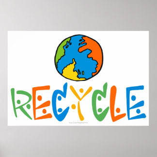 Farblich Recycelnd Poster