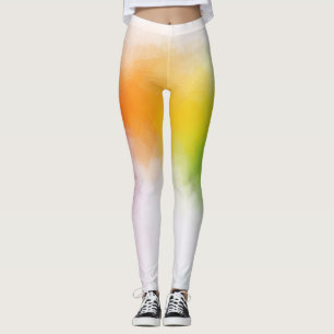 Farblich rosa Rosa Gelb Orange Blau Leggings