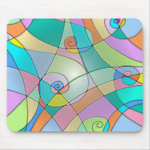 Farblich simuliertes, festes Glas in Pastellen Mousepad