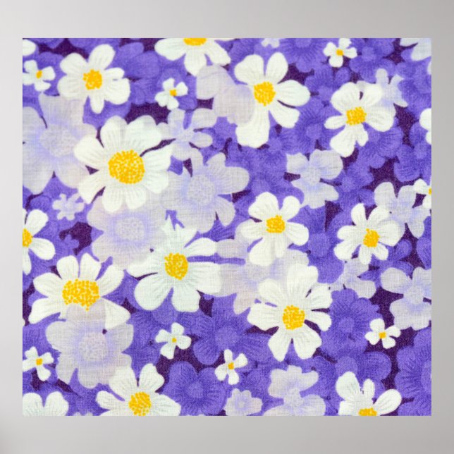 Farblich Vintag: Muster nahtloser Blume Poster (Vorne)