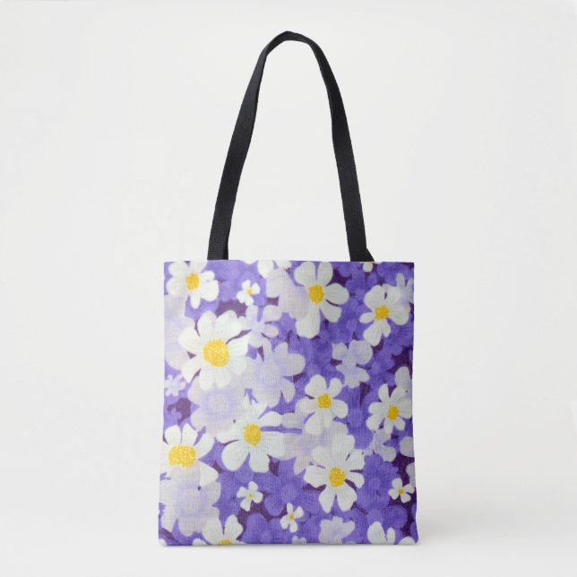 Farblich Vintag: Muster nahtloser Blume Tasche (Vorderseite)
