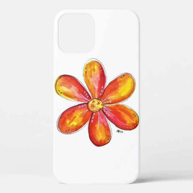 Farblich weißes Orange und Gelb Case-Mate iPhone Hülle (Rückseite)