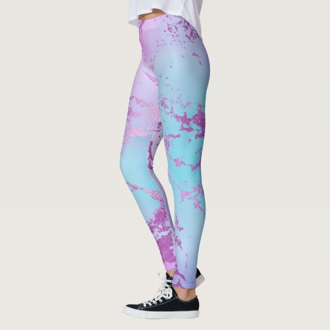 Farbliche Abstrakte Farbmuster Leggings (Links)