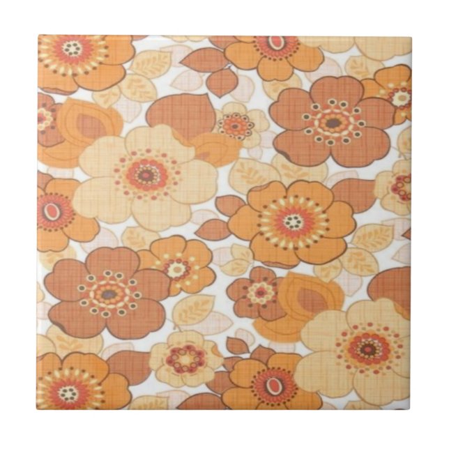 Farbliche Blume Fliese (Vorderseite)
