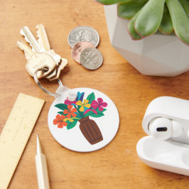 Farbliche Blume Schlüsselanhänger