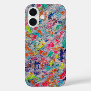 Farbliche Darstellung in Acrylfarbe iPhone 16 Hülle