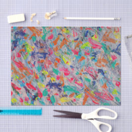 Farbliche Darstellung in Acrylfarbe Seidenpapier