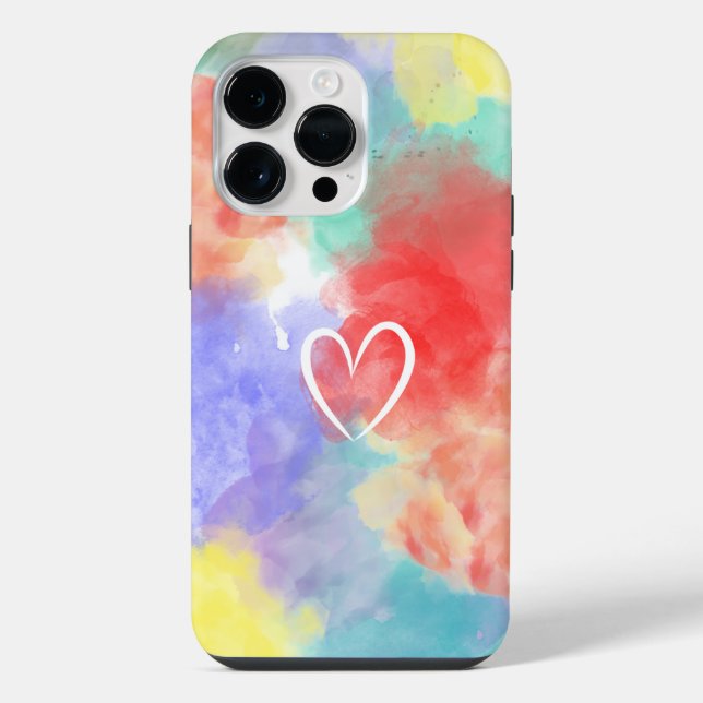 Farbliche Farbspritzen iPhone 14 Pro Max Hülle (Rückseite)