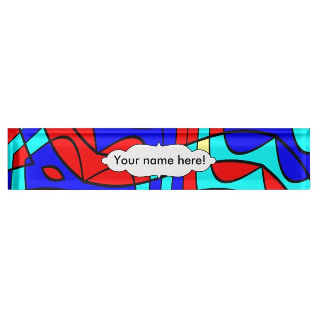 Farbliche Formen Namensplakette (Vorderseite)