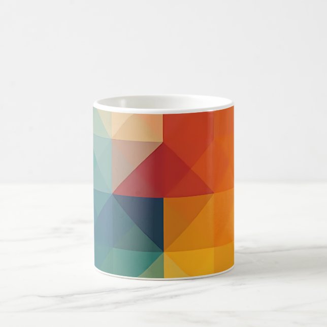 Farbliche Geometrie Kaffeetasse (Mittel)