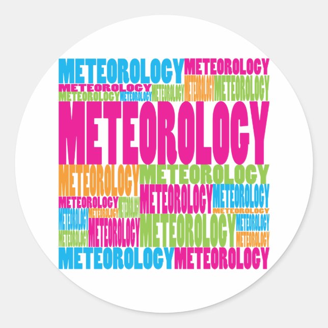 Farbliche Meteorologie Runder Aufkleber (Vorderseite)