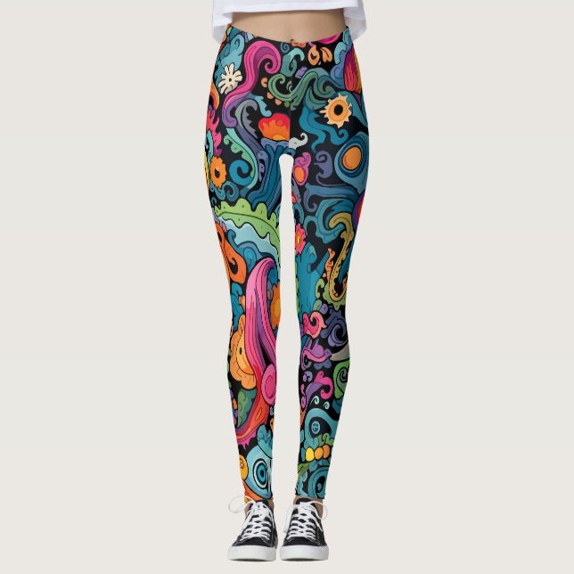 Farbliche Muster Leggings (Vorderseite)