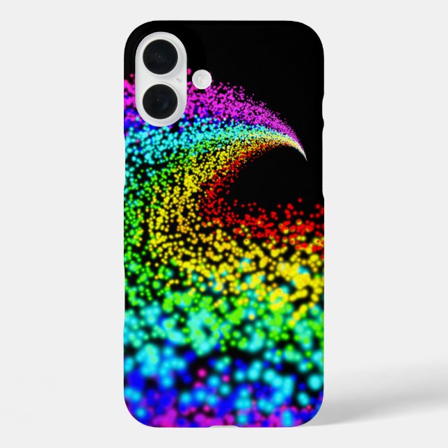 Farbliche Partikel iPhone 16 Plus Hülle (Rückseite)