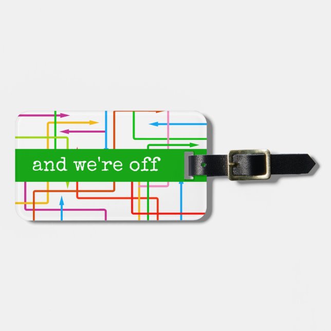 Farbliche Pfeile, benutzerdefinierter Gepäckanhäng Gepäckanhänger (Vorderseite horizontal)